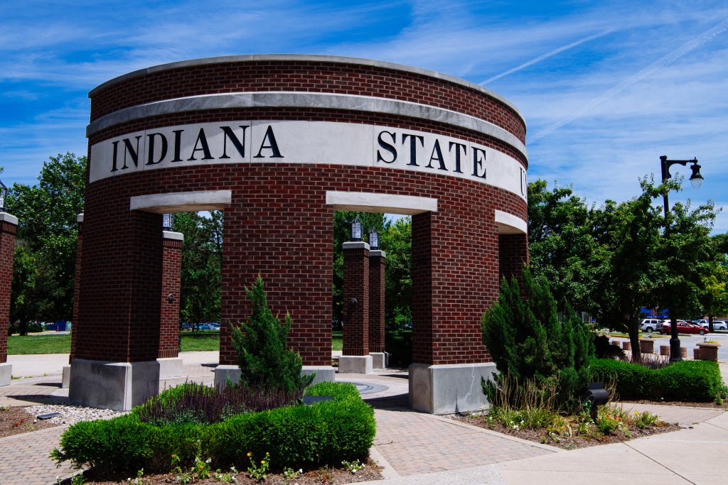 The Indiana State University arch.
