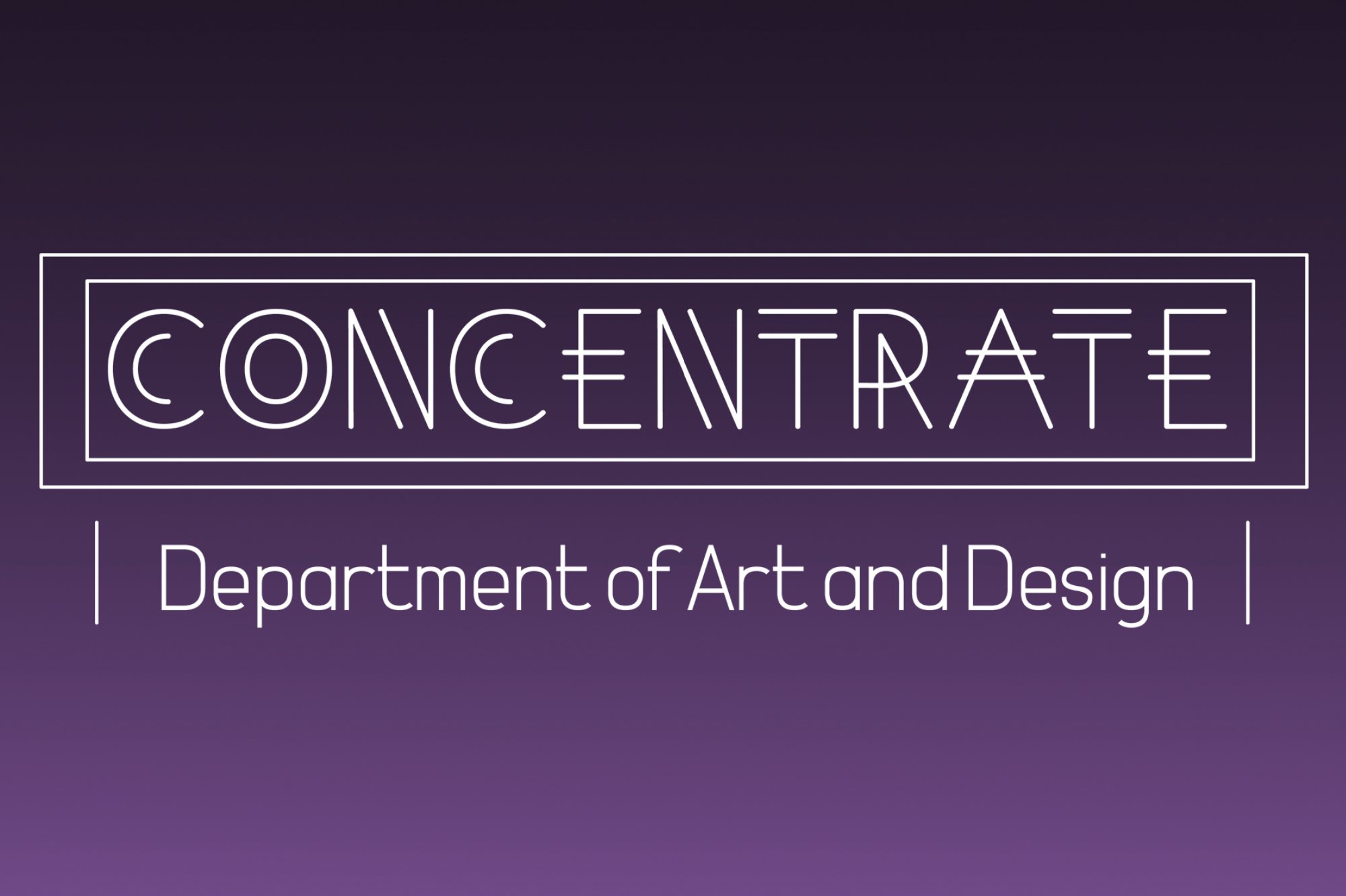 Department of Art and Design logo for Concentrate