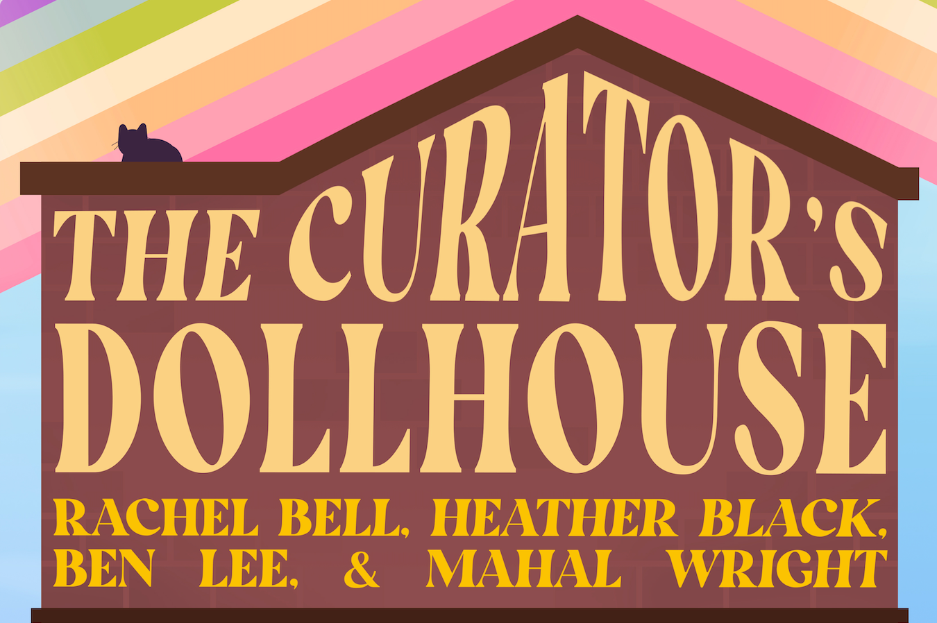 Logo for the Curator's Dollhouse exhibit at the University Art Gallery.