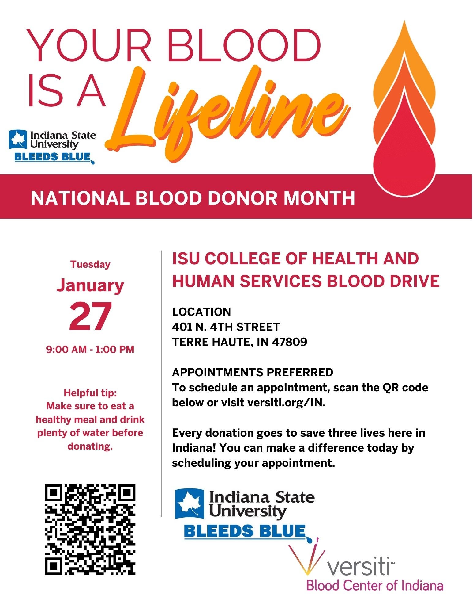COLLEGE OF HEALTH AND HUMAN SERVICES Blood Drive photo