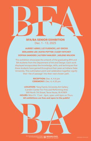 BFA/BA SENIOR EXHIBITION poster