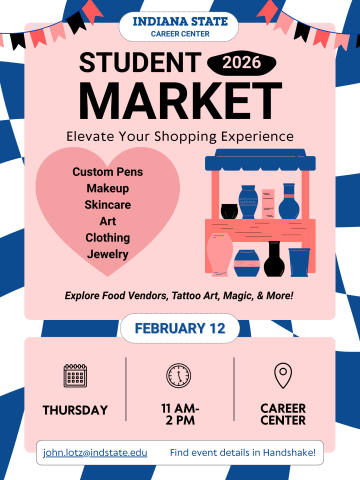 February 2026 Student Market promotion poster